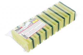 Scouring sponge 130x70 mm TERSO yellow, nail grip, heavy-duty