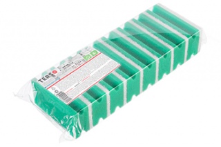 Scouring sponge 130x70 mm TERSO green, nail grip, soft