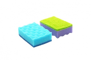 Kitchen sponge 96х64 mm, wavy surface