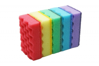 Kitchen sponge 100х71 mm, wavy surface