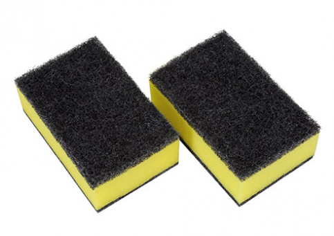 Double-faced grill sponge 116x76 mm, heavy-duty