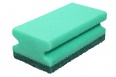 Scouring sponge 130x70 mm TERSO green, nail grip, heavy-duty