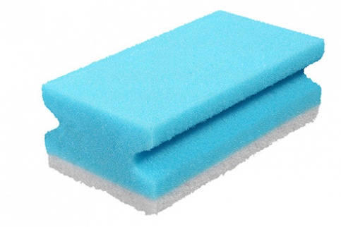 Scouring sponge 130x70 mm TERSO blue, nail grip, soft