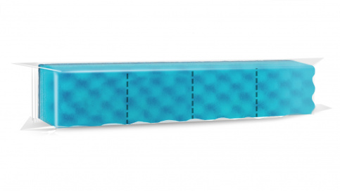 Kitchen sponge 96х64 mm, wavy surface, easy-to-store block